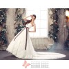Mimi - Strapless A-Line Sweetheart Wedding Dress with Colored Sash 